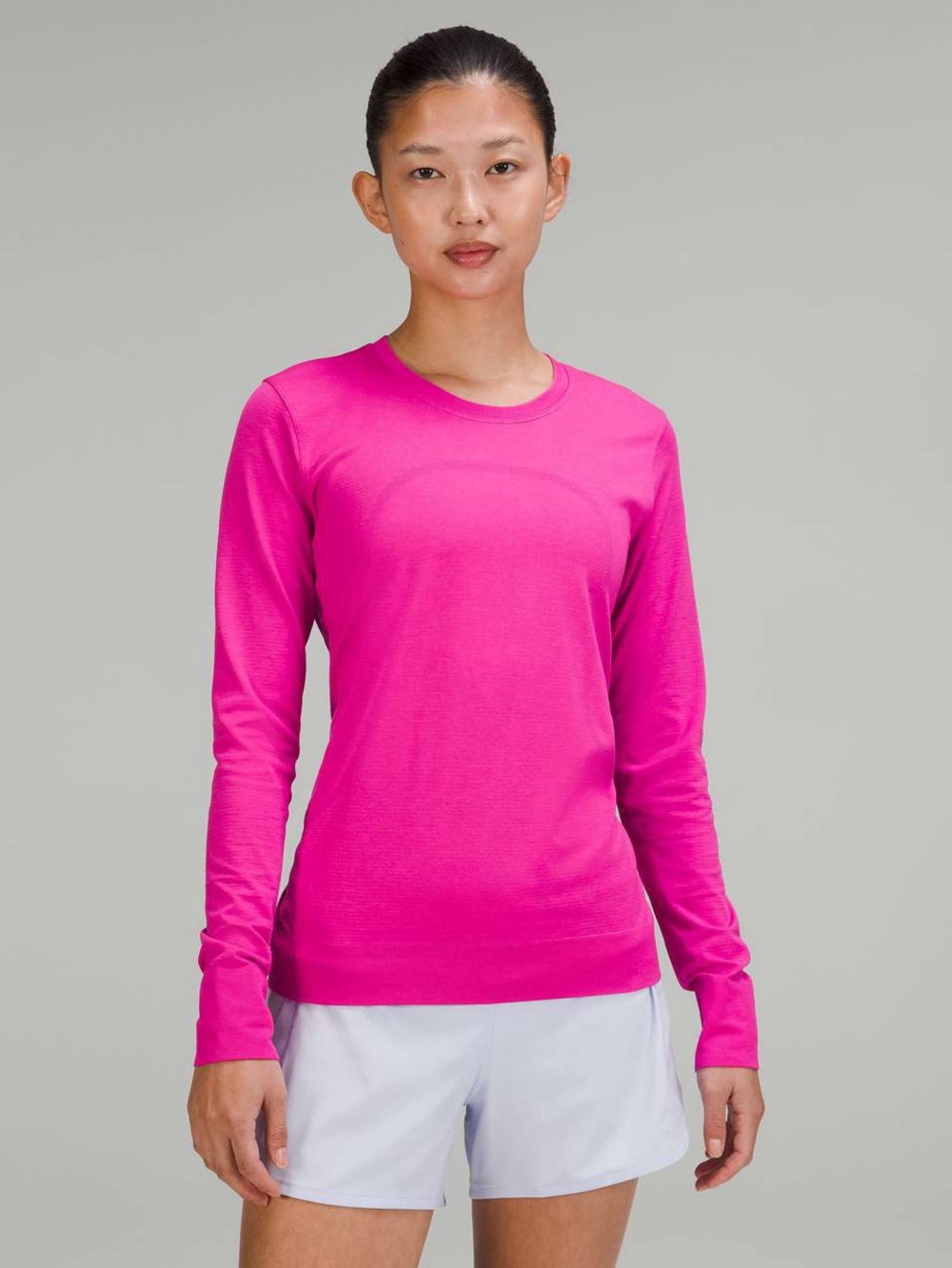 Lululemon Swiftly Relaxed-Fit Long Sleeve Shirt in Sonic Pink Size 8